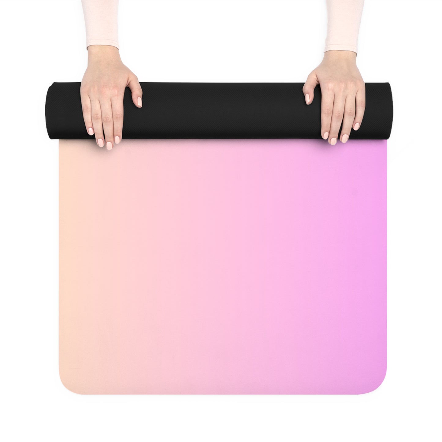 Inspirational Yoga Mat with Breathe In Breathe Out Quote