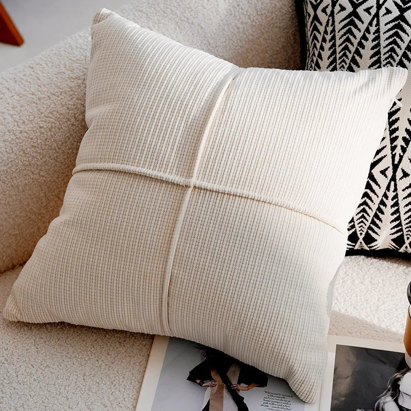 Forest Black and White Throw Pillow Cover