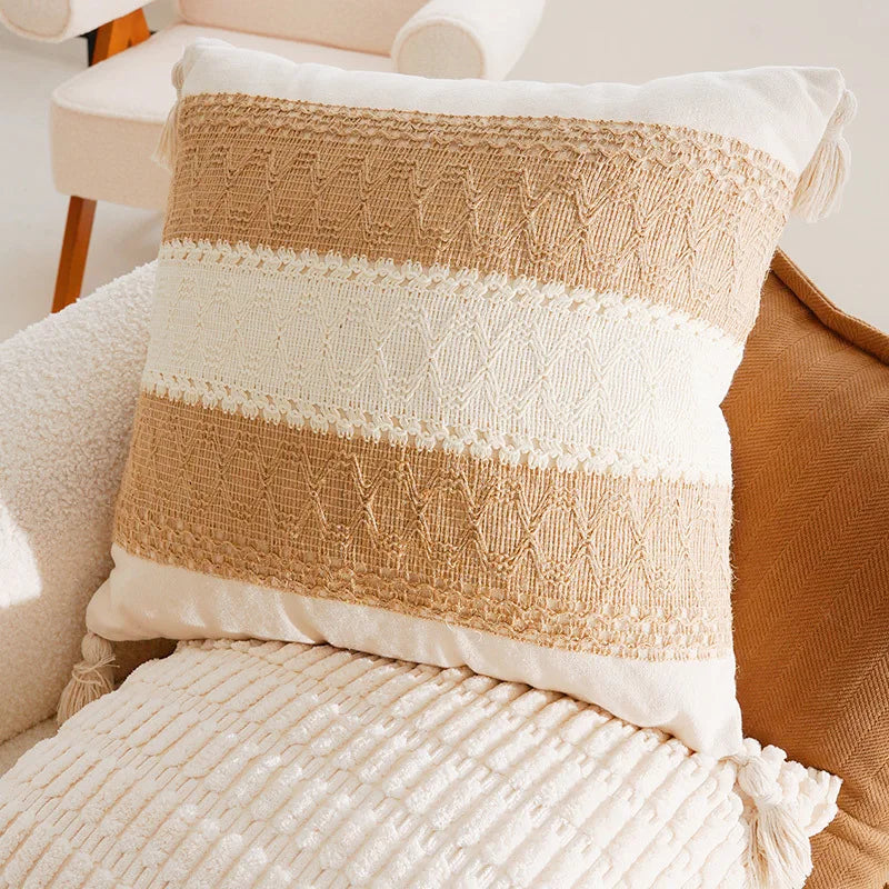 Cozy French Brown Throw Pillow Cover – Luxury Home Decor