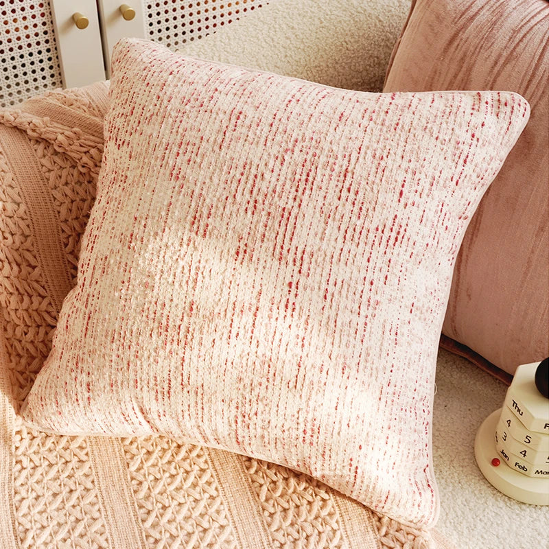 Pink Retro Throw Pillow Cover – French Style Gift for Home