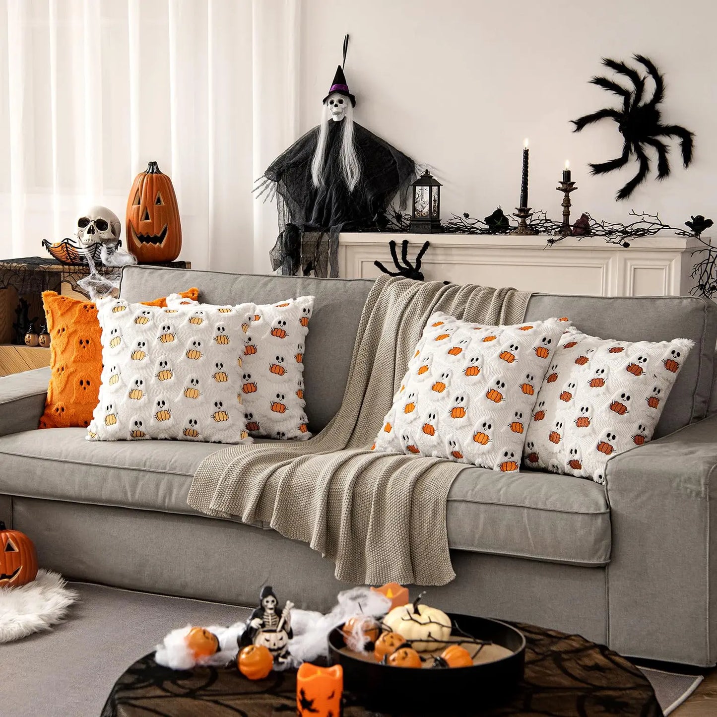 Ghost Pumpkin Pillow Covers
