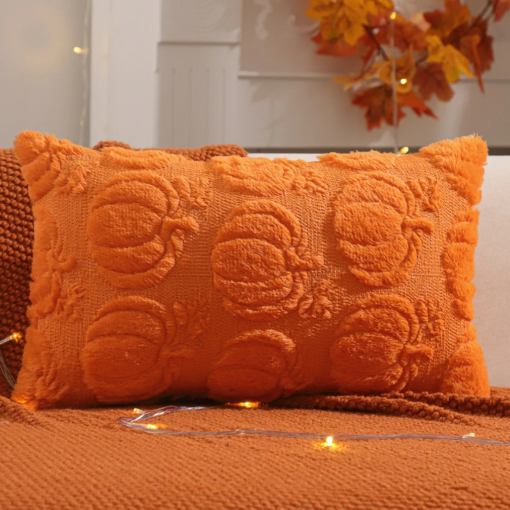 Pumpkin Ghost Throw Pillow Cover, 18" x 18" & 12" x 20"