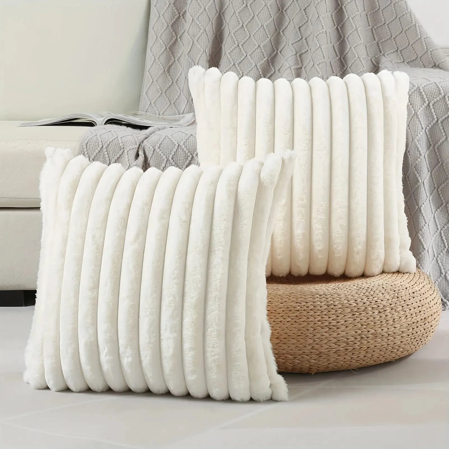 Stripe Corduroy Pillow Case