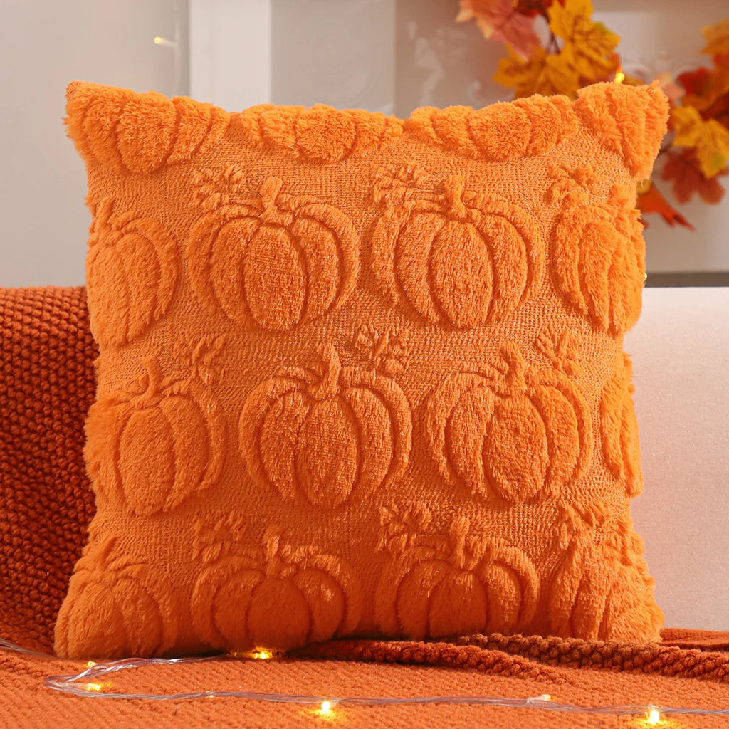 Pumpkin Ghost Throw Pillow Cover, 18" x 18" & 12" x 20"