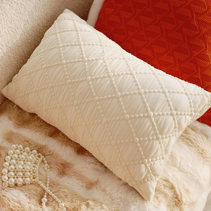 Pink Retro Throw Pillow Cover