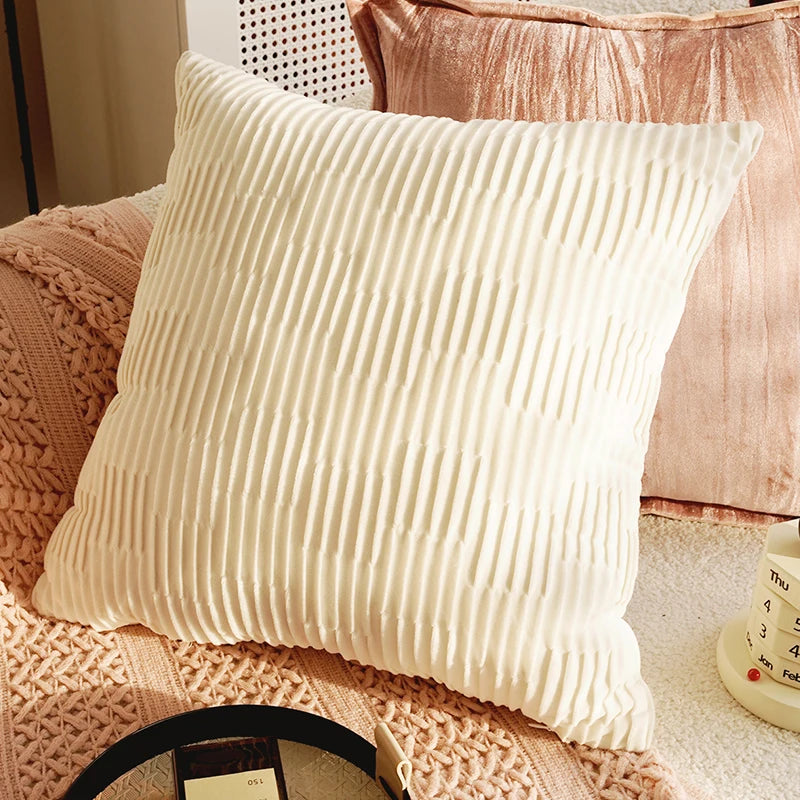 Pink Retro Throw Pillow Cover