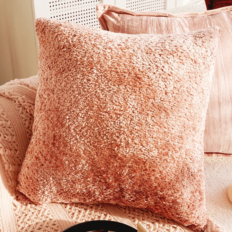 Pink Retro Throw Pillow Cover