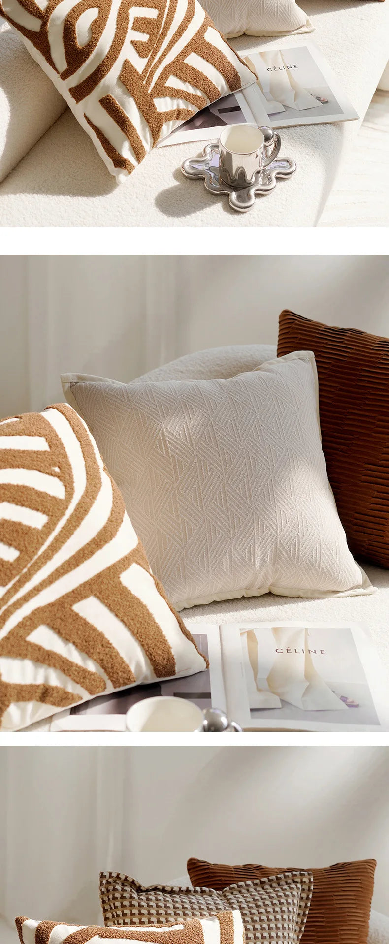 Vintage Brown Pillow Cover