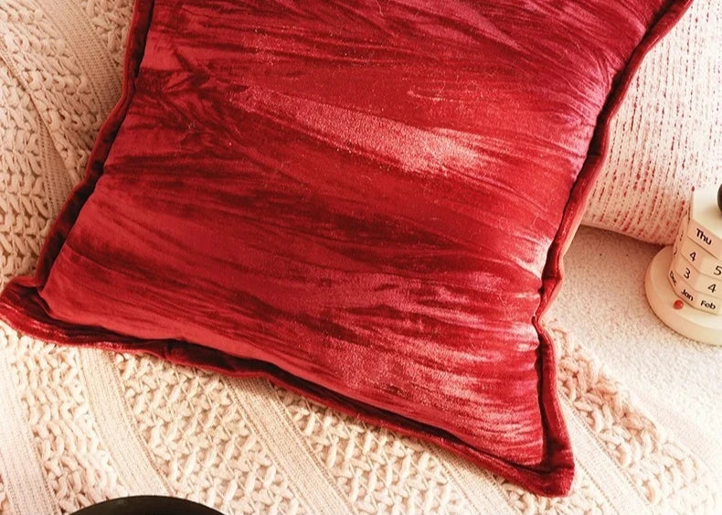 Pink Retro Throw Pillow Cover