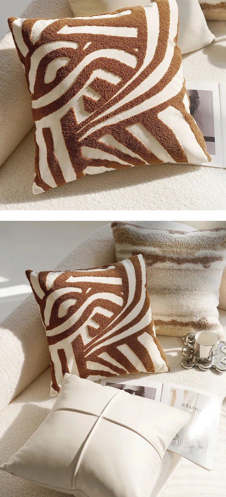 Vintage Brown Pillow Cover