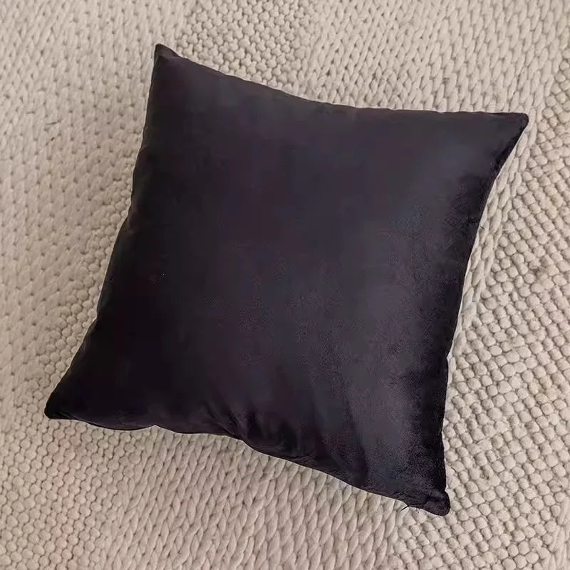 Forest Black and White Throw Pillow Cover